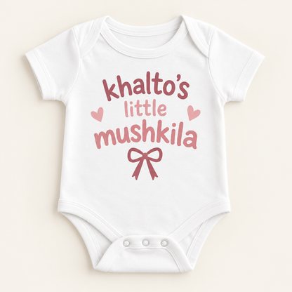 "Khalto’s Little Mushkila Onesie" NEWBORN