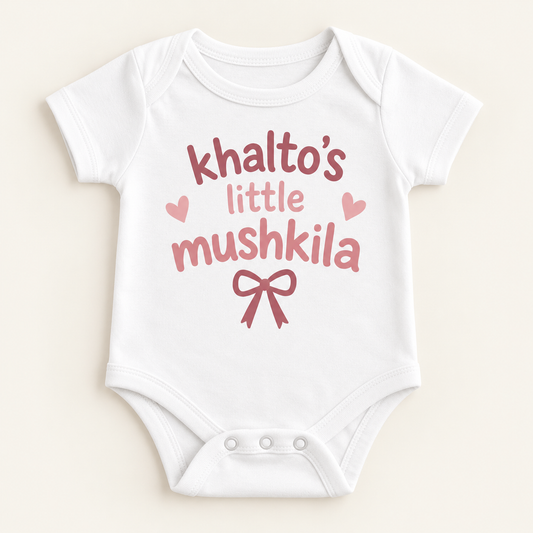 "Khalto’s Little Mushkila Onesie" NEWBORN