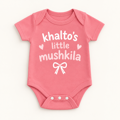 "Khalto’s Little Mushkila Onesie" NEWBORN