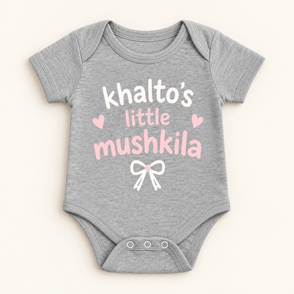 "Khalto’s Little Mushkila Onesie" NEWBORN