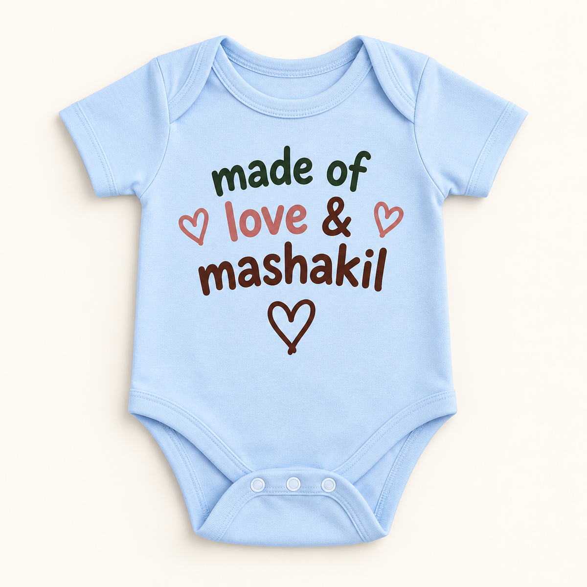 "Love & Mashakil Onesie" NEWBORN