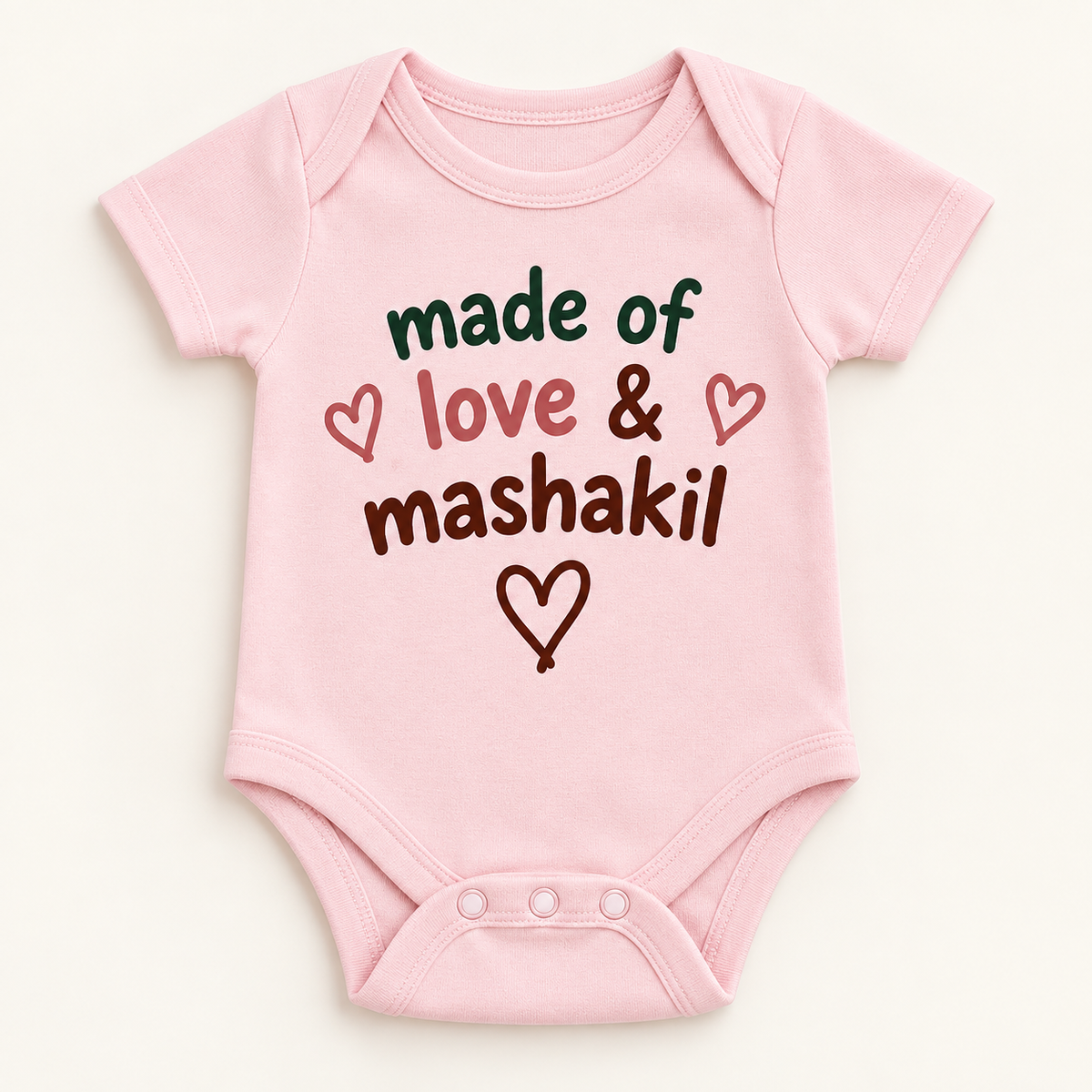 "Love & Mashakil Onesie" NEWBORN