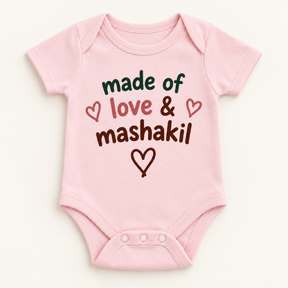 "Love & Mashakil Onesie" NEWBORN