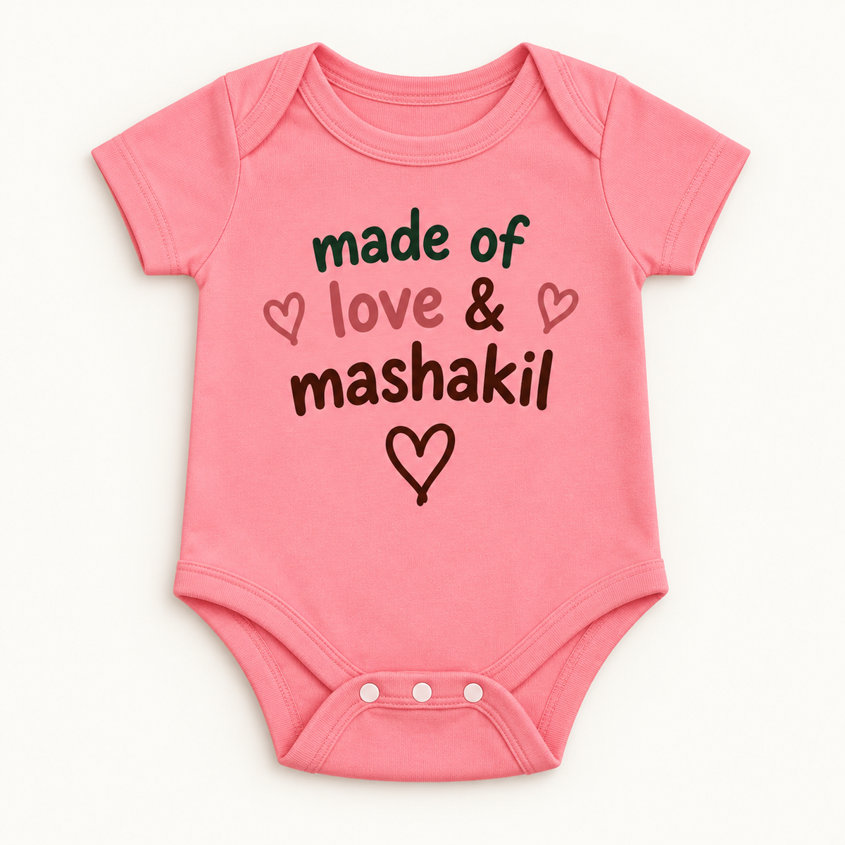 "Love & Mashakil Onesie" NEWBORN