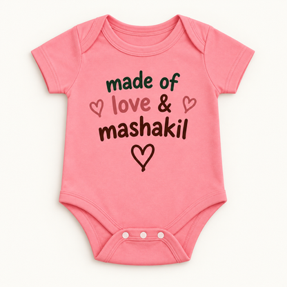 "Love & Mashakil Onesie" NEWBORN