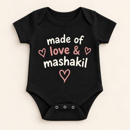 "Love & Mashakil Onesie" NEWBORN
