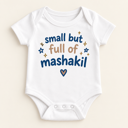 "Full of Mashakil Onesie" NEWBORN