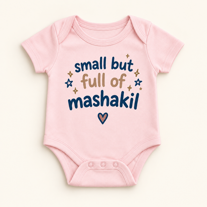 "Full of Mashakil Onesie" NEWBORN