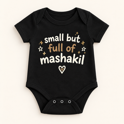 "Full of Mashakil Onesie" NEWBORN