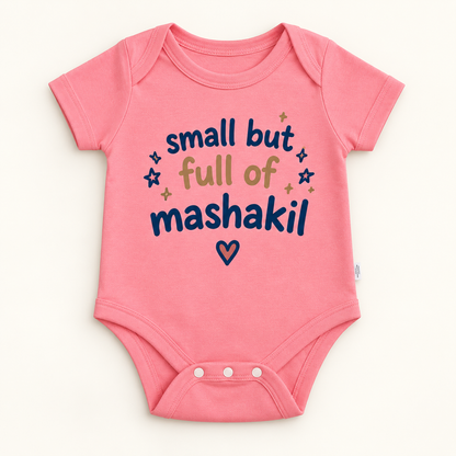 "Full of Mashakil Onesie" NEWBORN