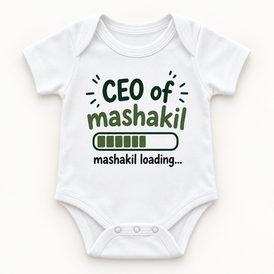 "CEO of Mashakil Onesie" NEWBORN