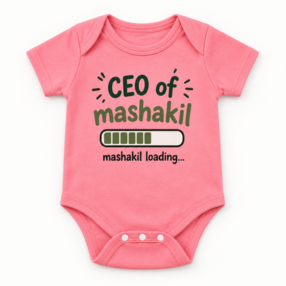 "CEO of Mashakil Onesie" NEWBORN