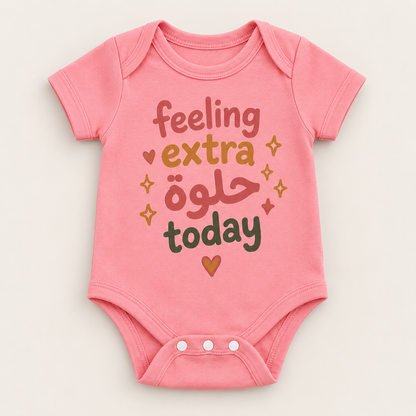 "Extra Helwa Onesie" NEWBORN