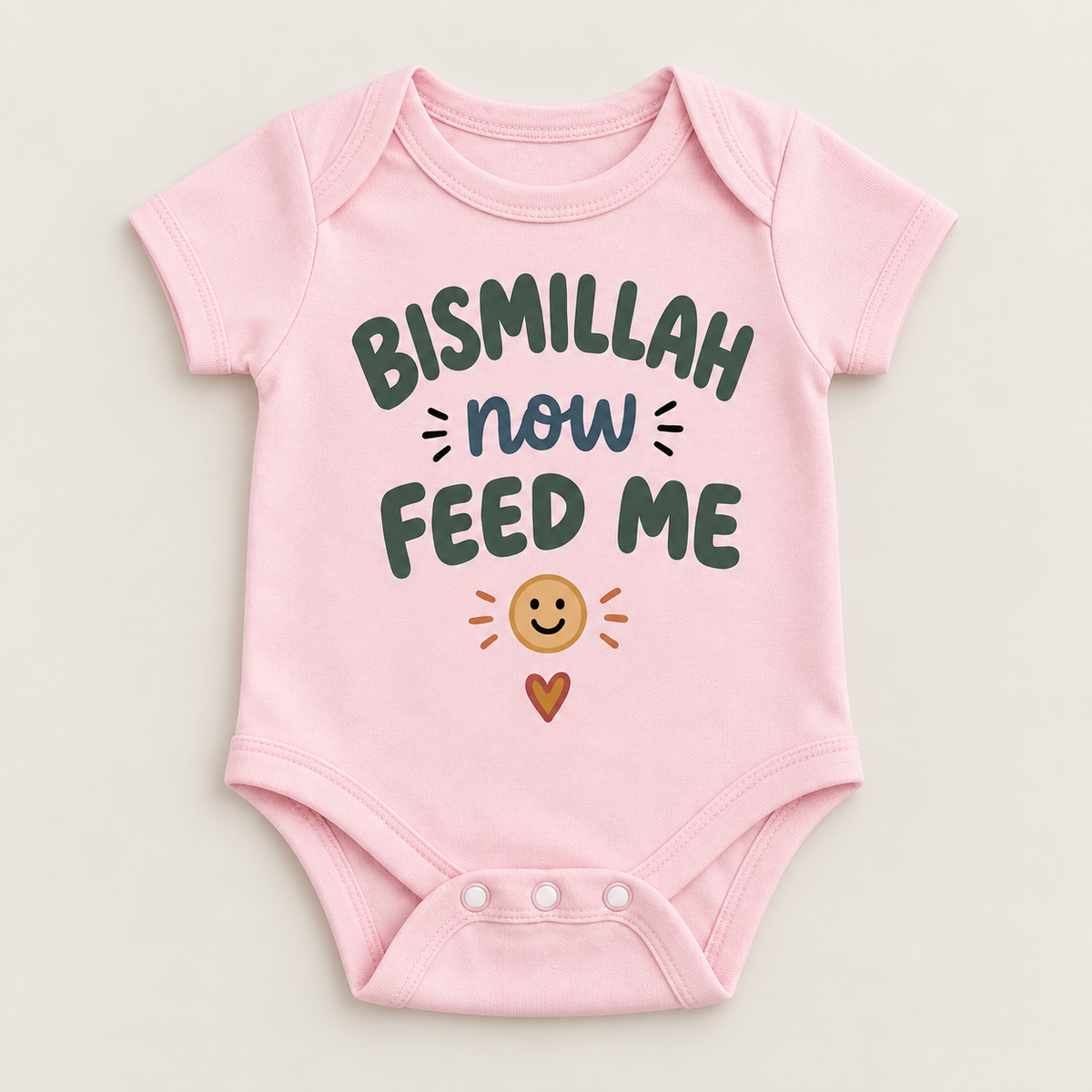 "Bismillah Feed Me Onesie" NEWBORN