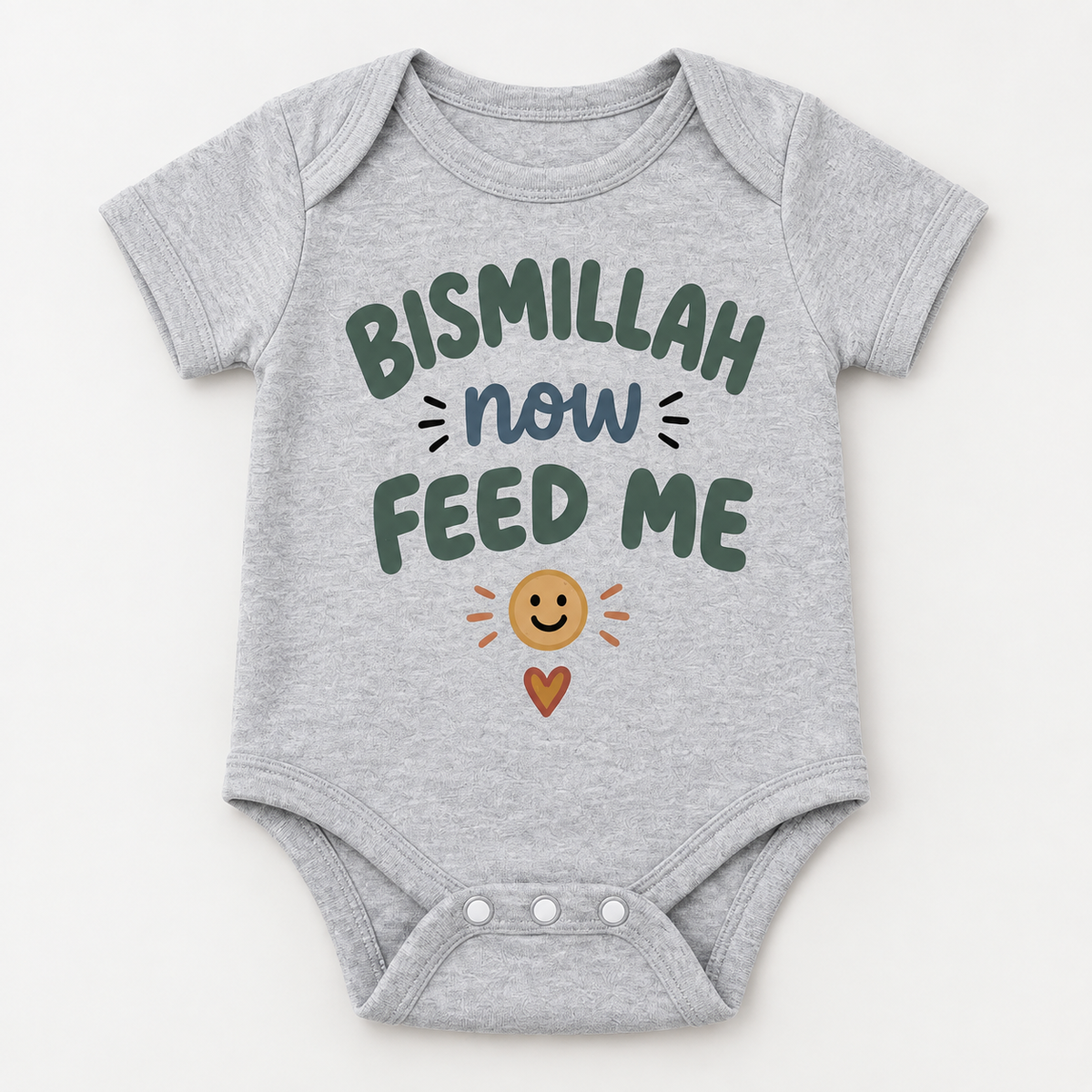 "Bismillah Feed Me Onesie" NEWBORN
