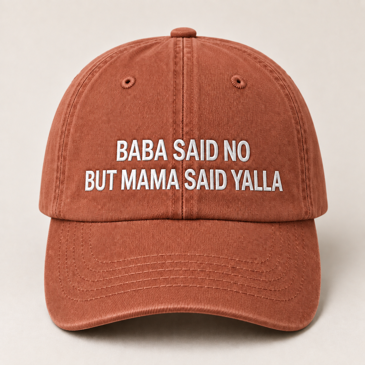 "BABA SAID NO BUT MAMA SAID YALLA" Kids Cap