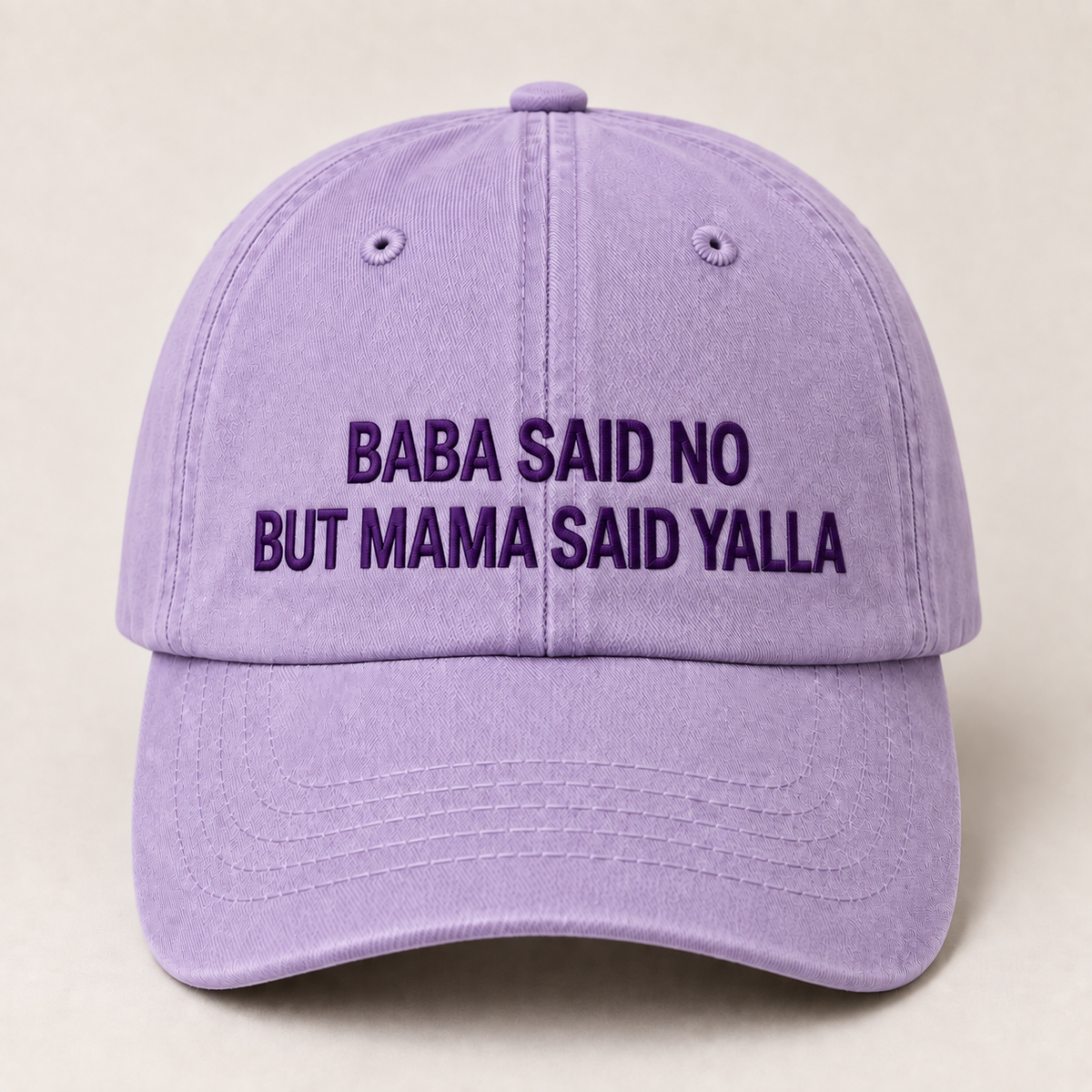 "BABA SAID NO BUT MAMA SAID YALLA" Kids Cap