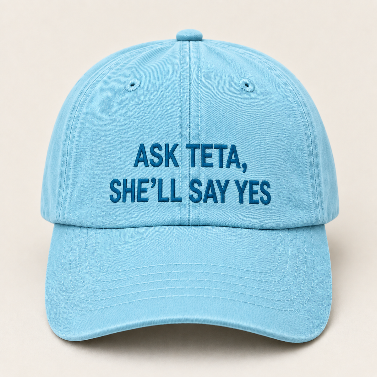 "ASK TETA, SHE'LL SAY YES " Kids Cap