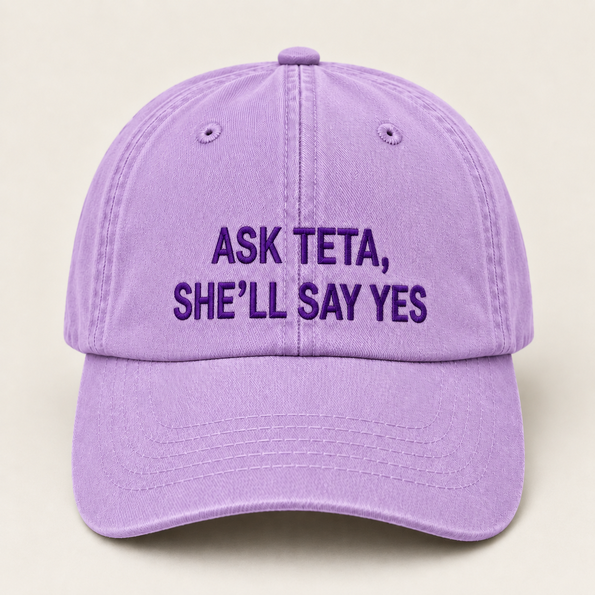 "ASK TETA, SHE'LL SAY YES " Kids Cap