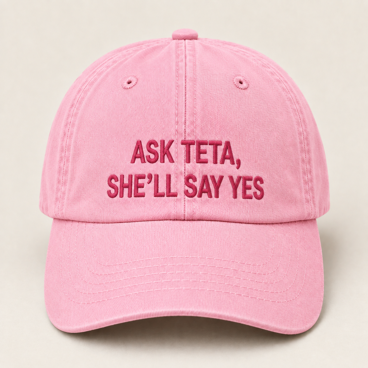 "ASK TETA, SHE'LL SAY YES " Kids Cap