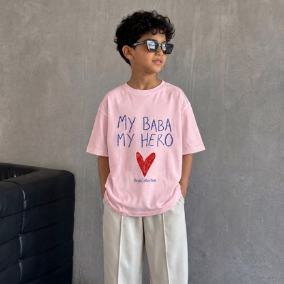 "BABA, MY HERO" KIDS Tee