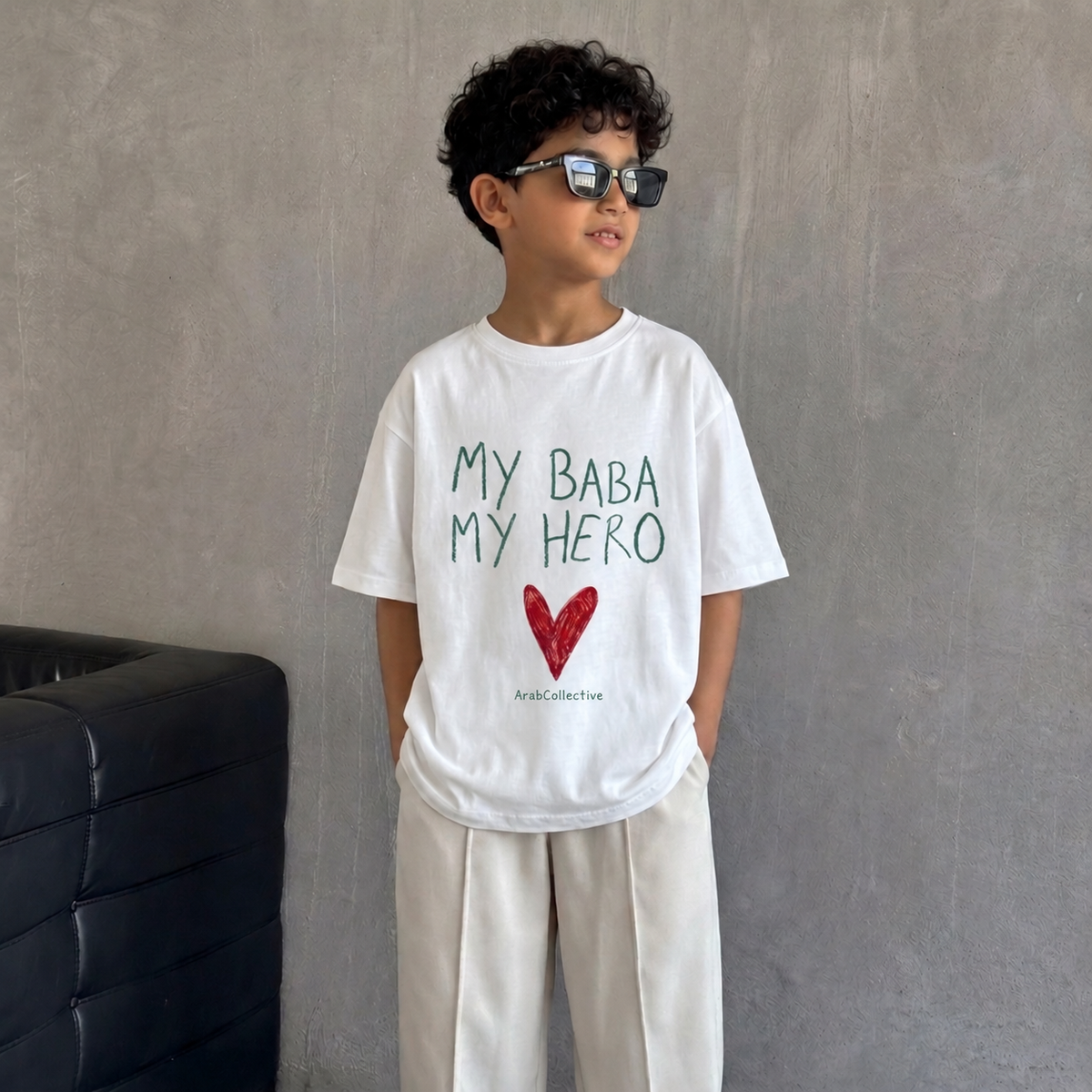 "BABA, MY HERO" KIDS Tee