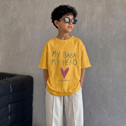 "BABA, MY HERO" KIDS Tee
