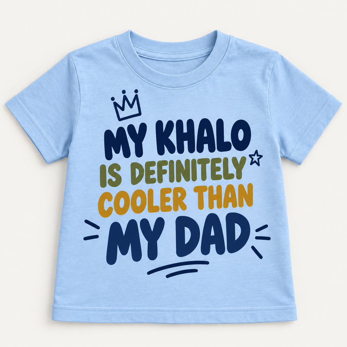 "MY KHALO IS DEFINITELY COOLER THAN MY DAD" KIDS Tee