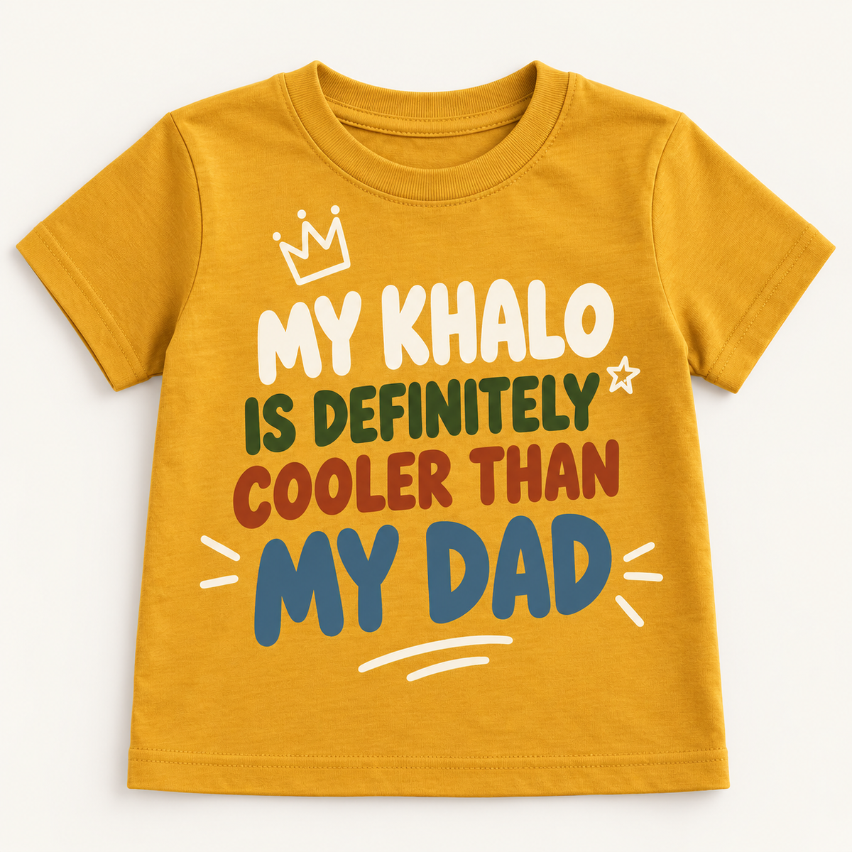 "MY KHALO IS DEFINITELY COOLER THAN MY DAD" KIDS Tee