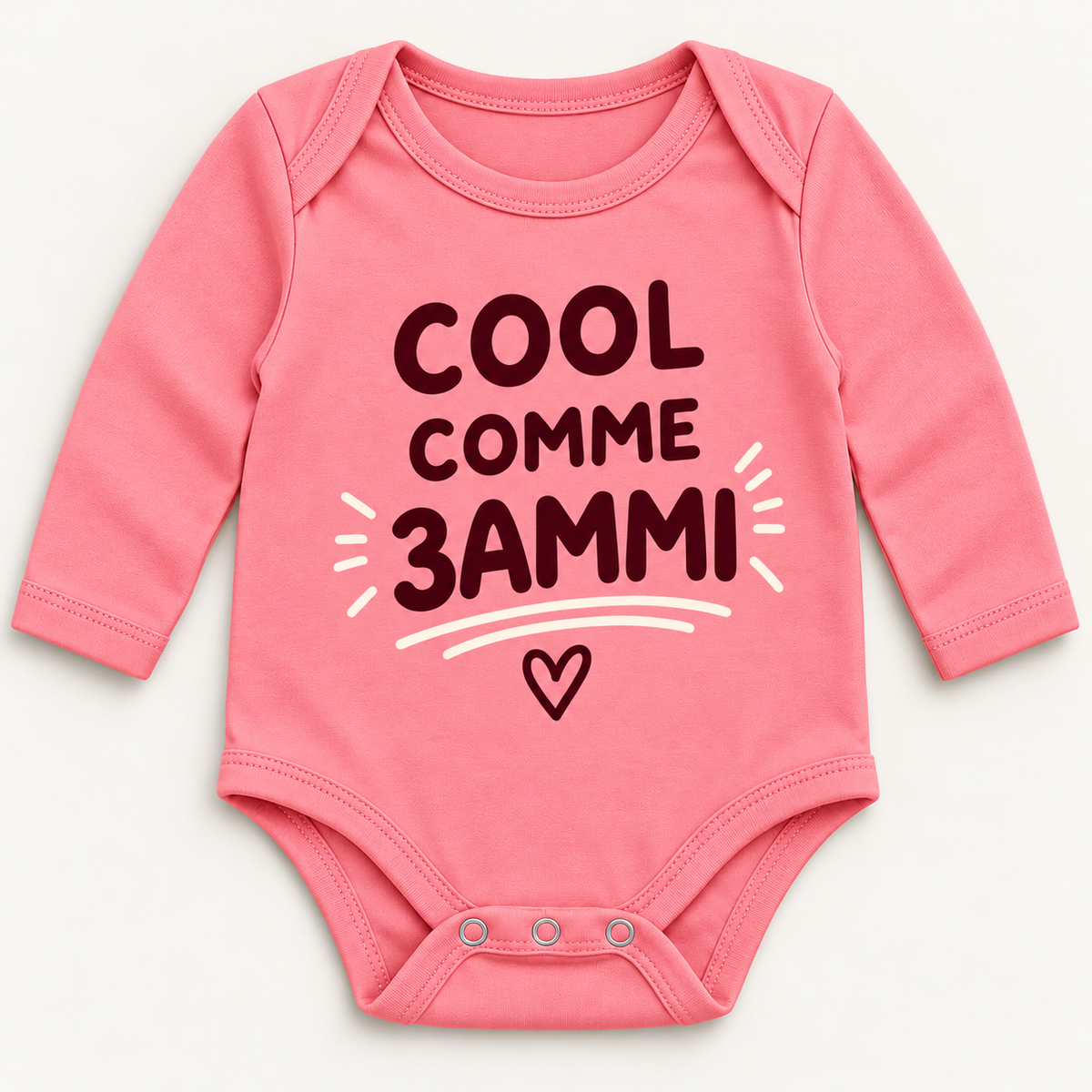 "COOL COMME 3AMMI" NEWBORN ONESIE LONG SLEEVE