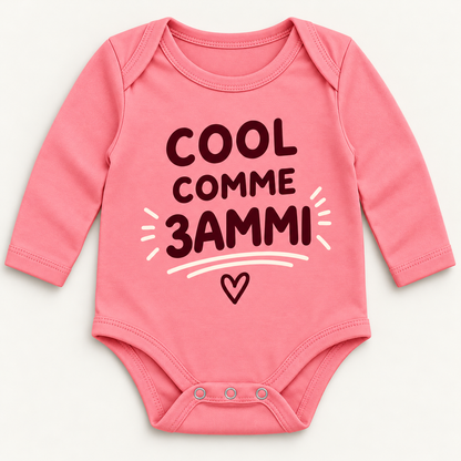 "COOL COMME 3AMMI" NEWBORN ONESIE LONG SLEEVE