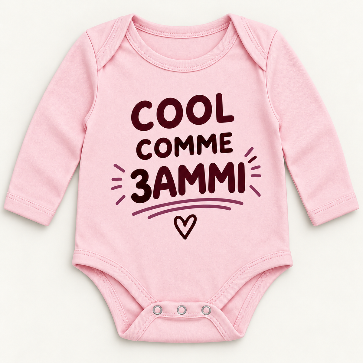 "COOL COMME 3AMMI" NEWBORN ONESIE LONG SLEEVE