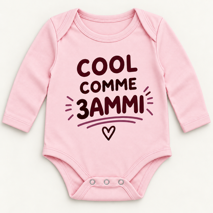 "COOL COMME 3AMMI" NEWBORN ONESIE LONG SLEEVE