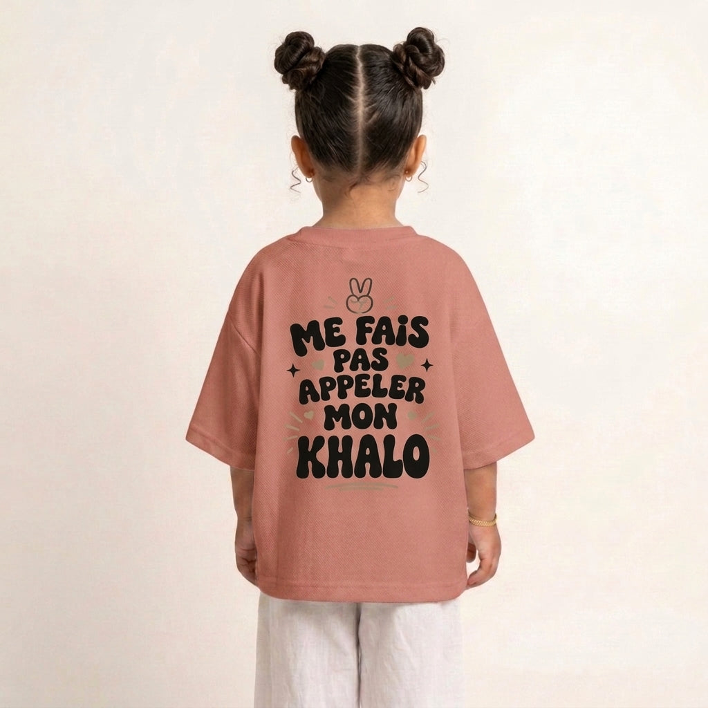 "ME FAIS PAS APPELER MON KHALO" KIDS Tee