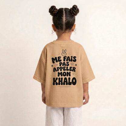 "ME FAIS PAS APPELER MON KHALO" KIDS Tee