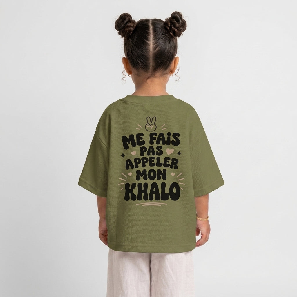 "ME FAIS PAS APPELER MON KHALO" KIDS Tee