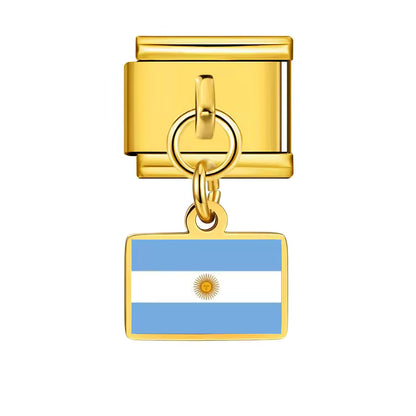 "Support Your Country" World Cup Flag Charm Bracelet