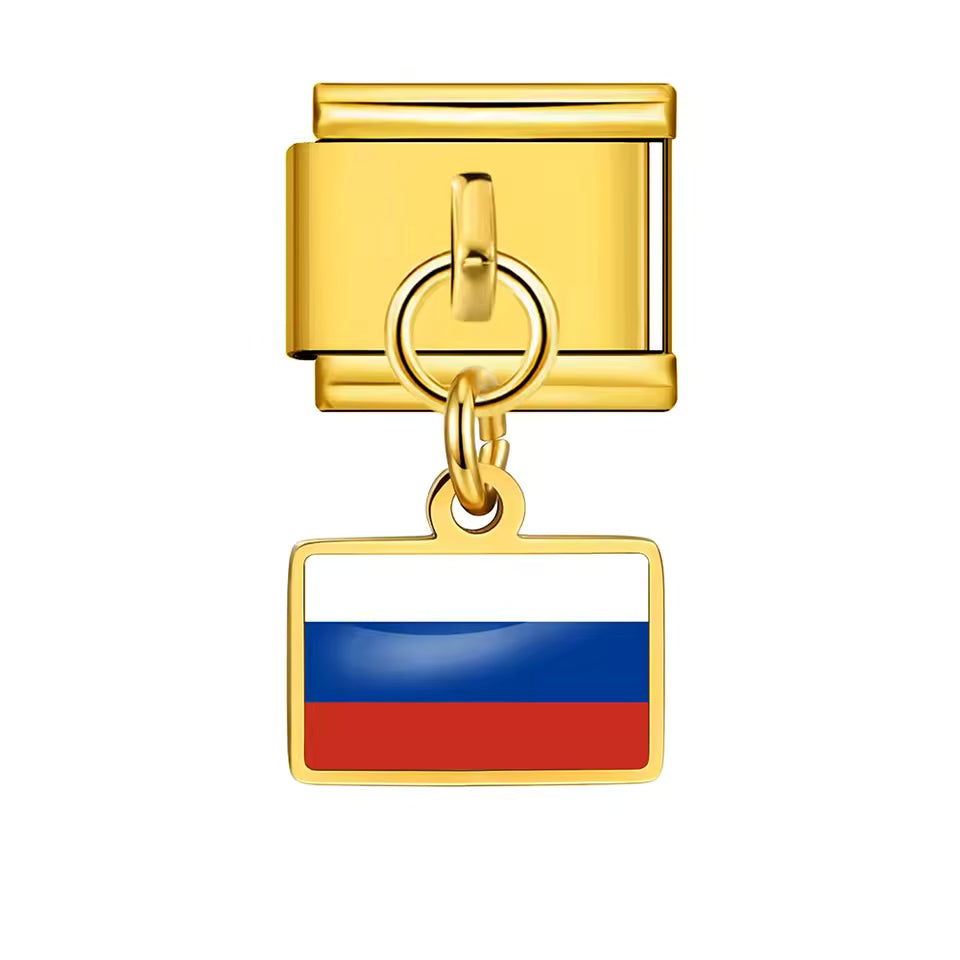 "Support Your Country" World Cup Flag Charm Bracelet