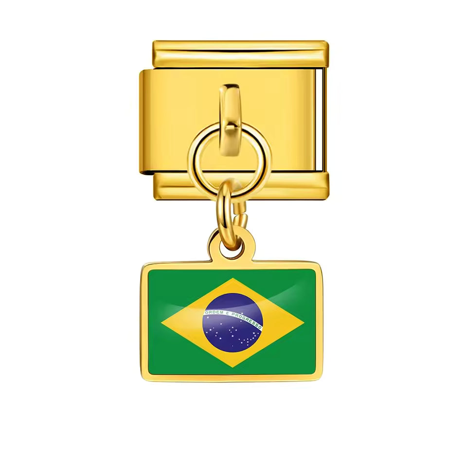 "Support Your Country" World Cup Flag Charm Bracelet