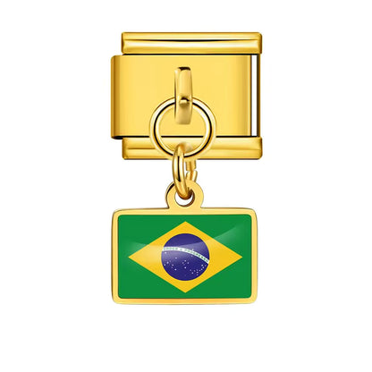 "Support Your Country" World Cup Flag Charm Bracelet
