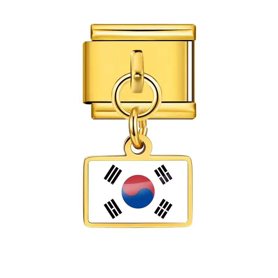 "Support Your Country" World Cup Flag Charm Bracelet