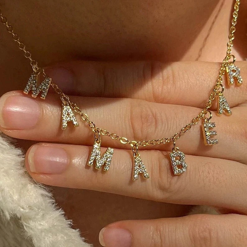 Collier Pendentif Initiale
