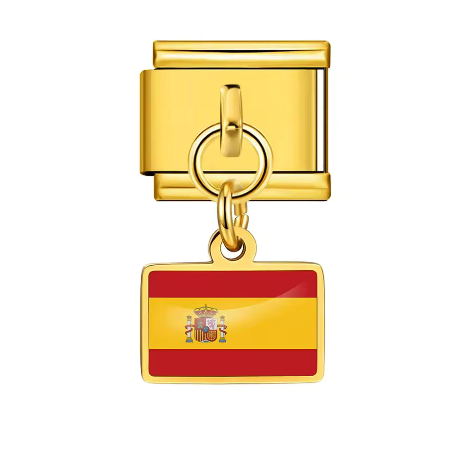 "Support Your Country" World Cup Flag Charm Bracelet