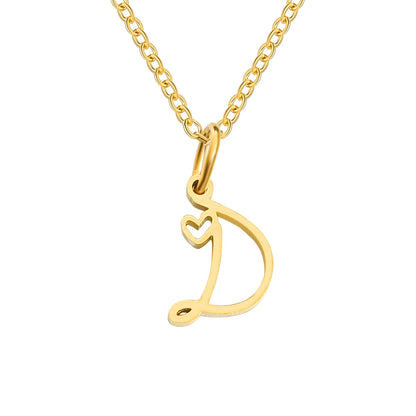 Collier Pendentif Initiale