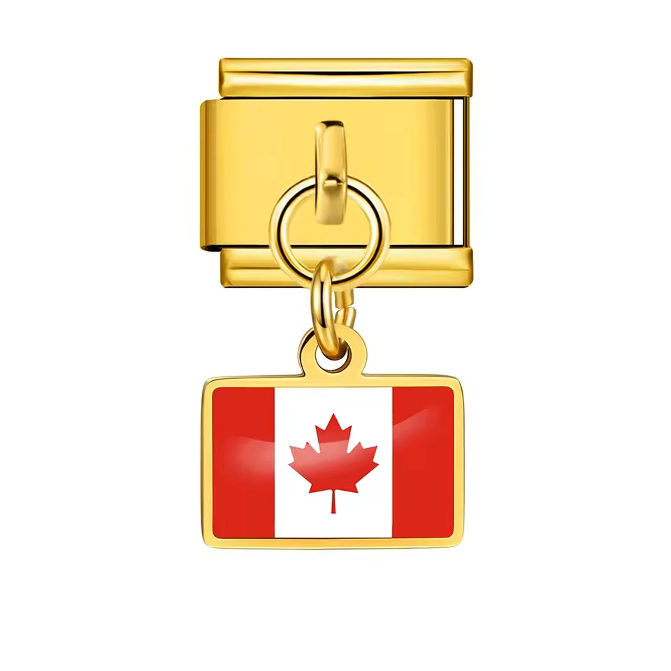 "Support Your Country" World Cup Flag Charm Bracelet