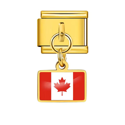 "Support Your Country" World Cup Flag Charm Bracelet