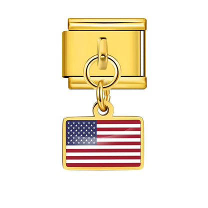 "Support Your Country" World Cup Flag Charm Bracelet
