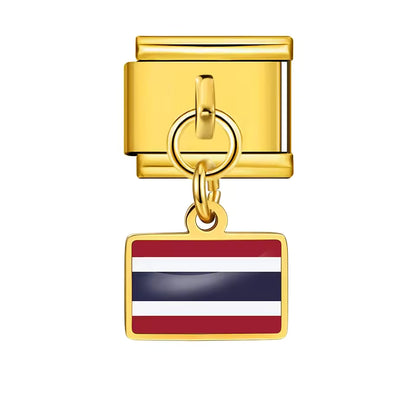 "Support Your Country" World Cup Flag Charm Bracelet