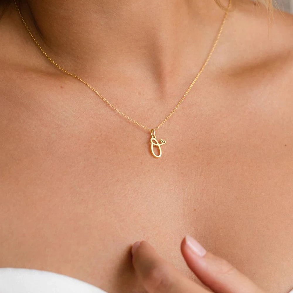 Collier Pendentif Initiale