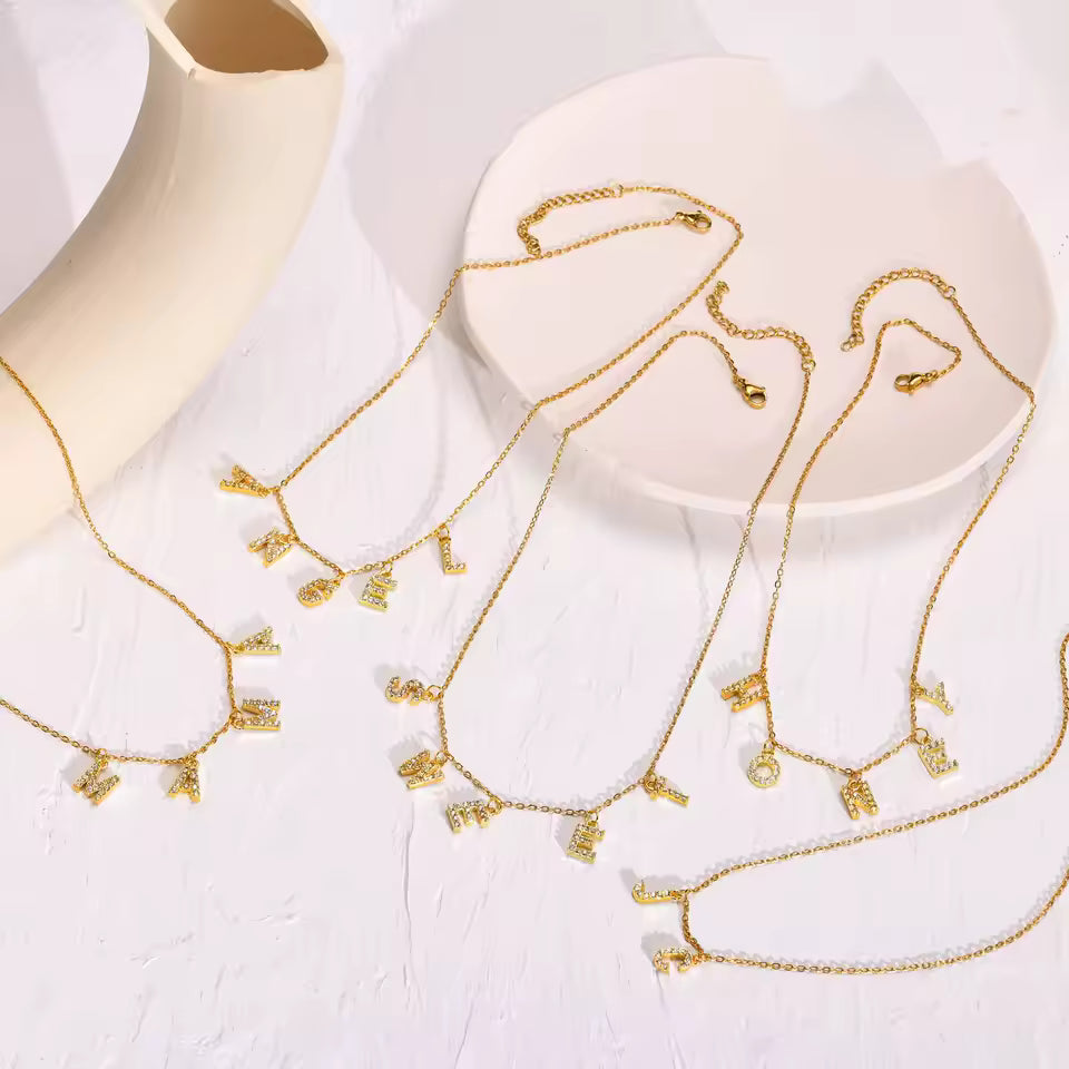Collier Pendentif Initiale